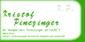 kristof pinczinger business card